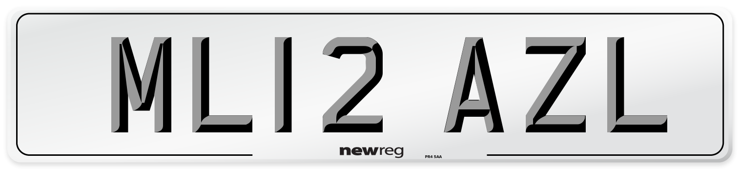 ML12 AZL Number Plate from New Reg